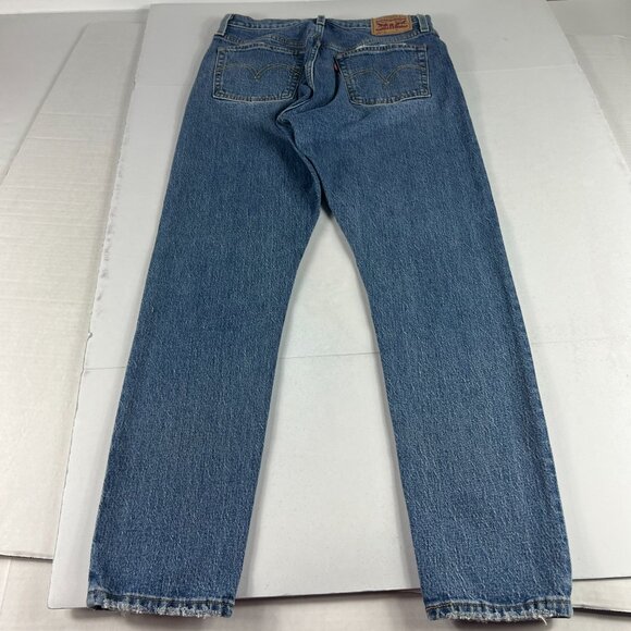 Levi's Jeans Women's 29x27* 501 Skinny Ankle High Rise Blue Stretch Denim Tag 27 - Picture 10 of 16